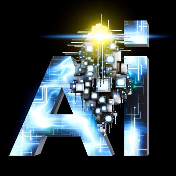 AI image with the word AI in the image